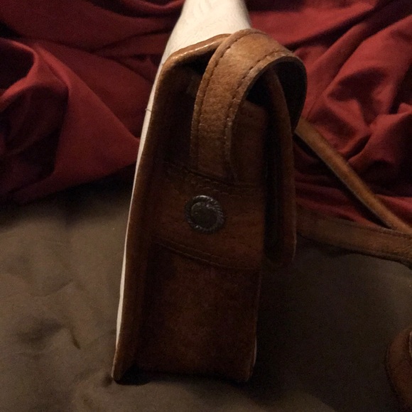 Carlo Fiori Vintage Crossbody Leather Bag size 11x6x2.5 - Picture 5 of 8